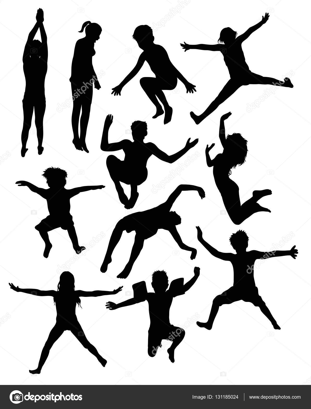 Download Swimming pool silhouette | Kids in Swimming Pool Silhouettes — Stock Vector © sumbajimartinus ...