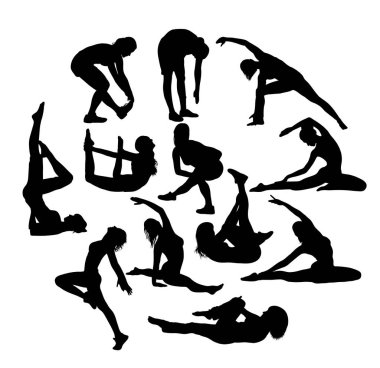 Egzersiz etkinlik Silhouettes