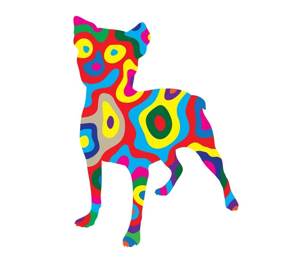 Regenboog hond 1 — Stockvector