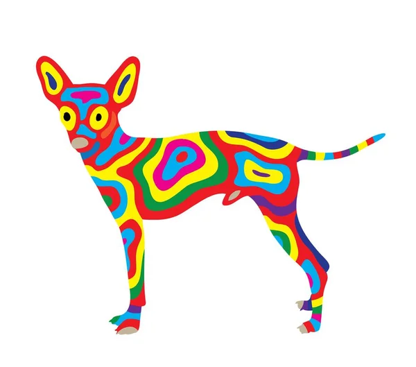 Regenboog hond 7 — Stockvector