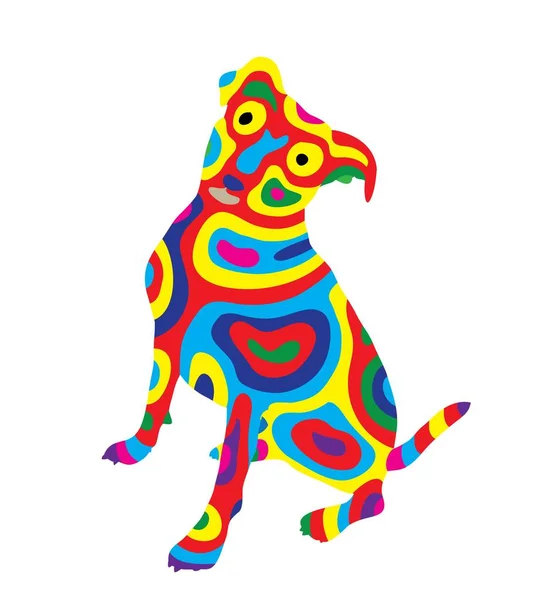 Regenboog hond 8 — Stockvector