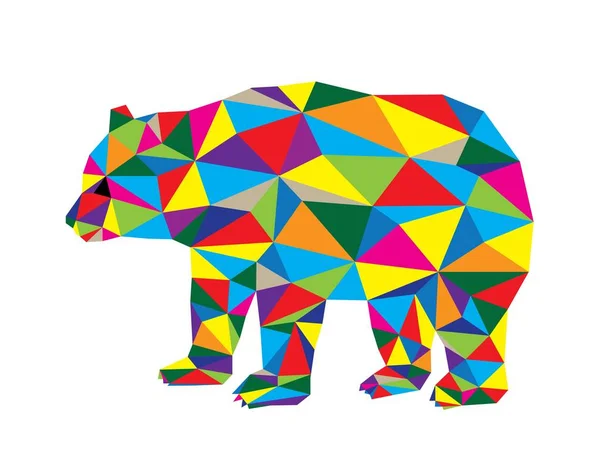 Geometrische Bear Art Vector — Stockvector