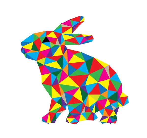 Polygon Rabbit Art Vector — Stock Vector