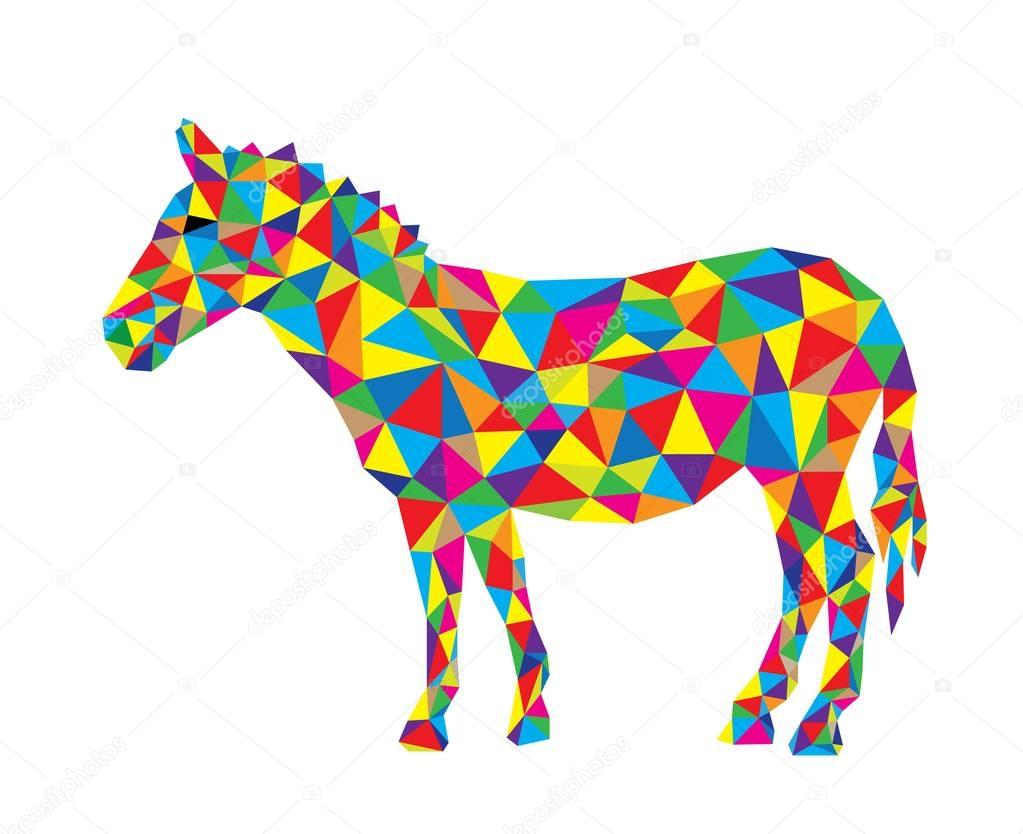 Geometrical Zebra Art Vector