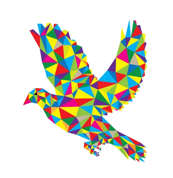 Pigeon Couleur géométrique — Image vectorielle