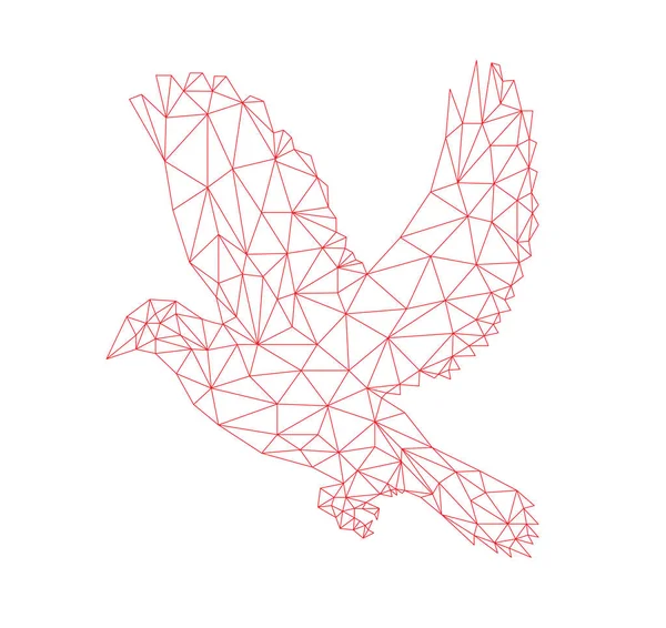 Dove geometriska Line Art — Stock vektor