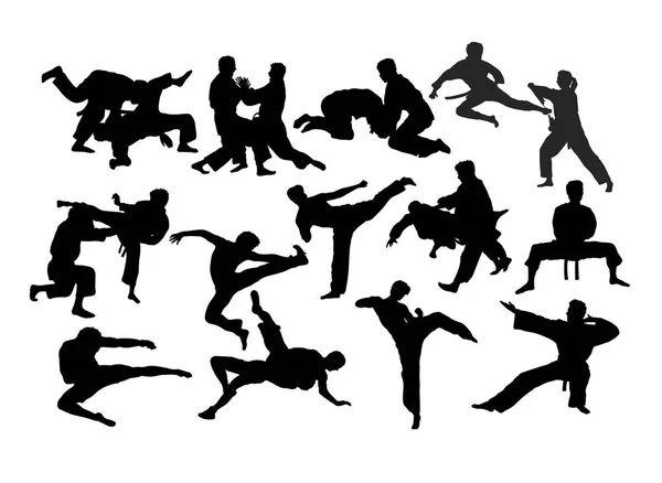 Karate e arte marziale — Vettoriale Stock