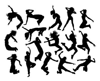 Mutlu eğlenceli komplike Silhouettes