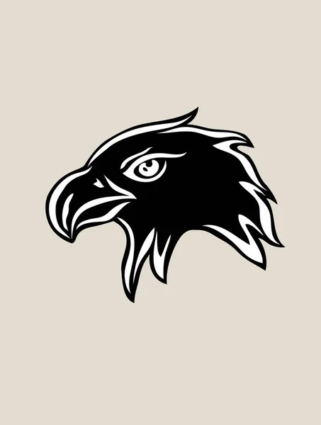 Eagle Head Silhouette Art Vector Logo Design — Stock Vector
