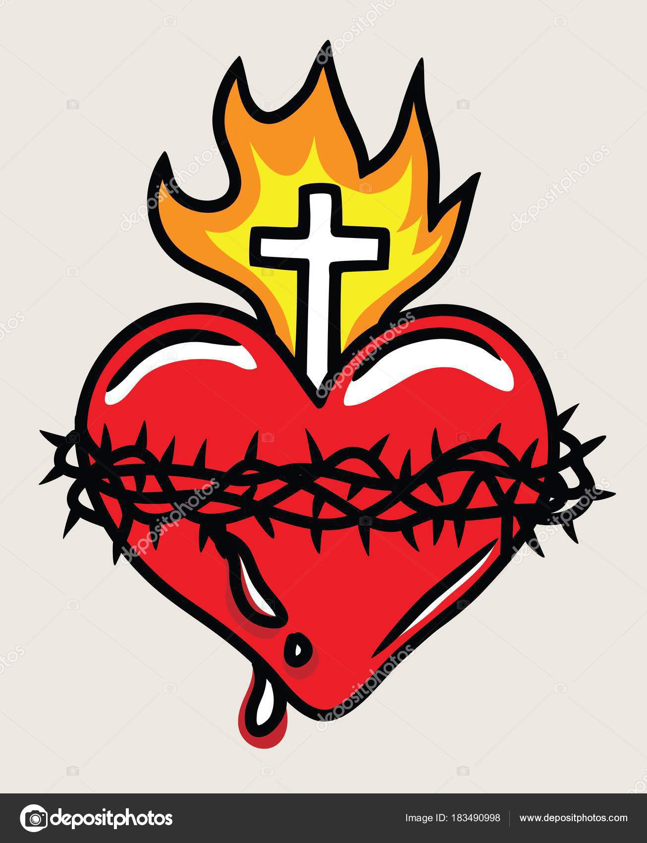 Sacred heart of jesus with light Royalty Free Vector Image