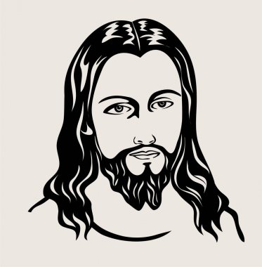 Jesus Face, sanat vektör tasarımı 