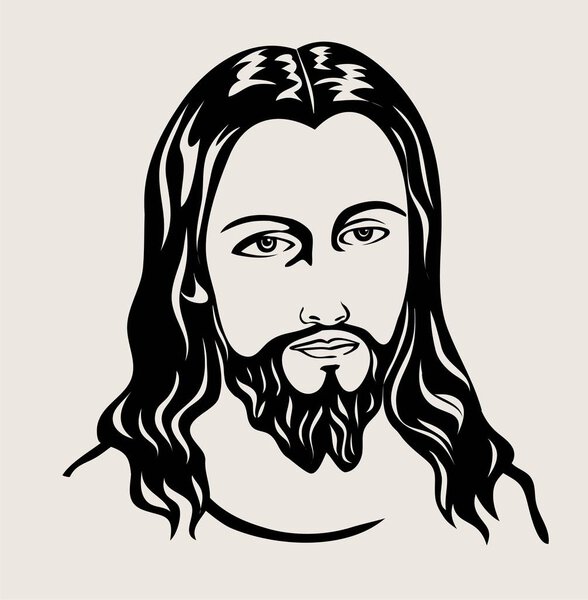 Jesus Face, art vector design 