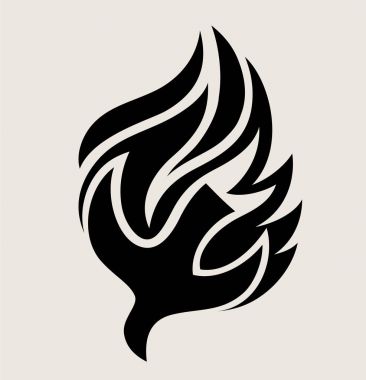 Kutsal ateş Logo, sanat vektör tasarımı 
