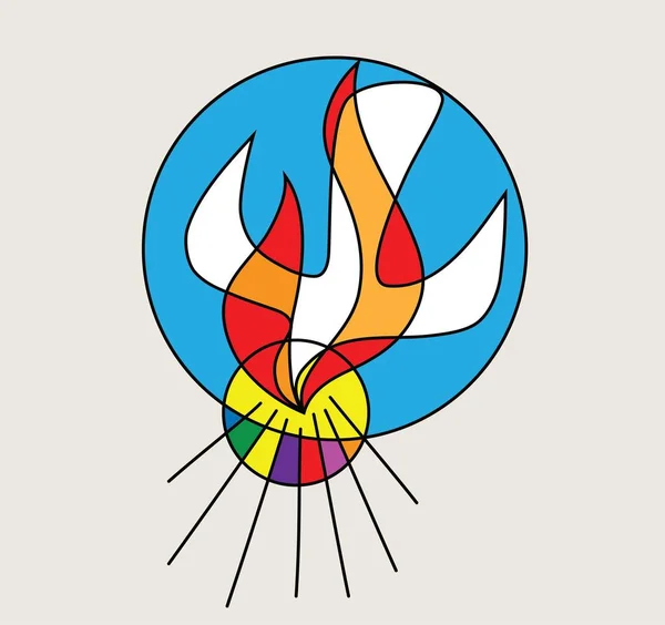 Duch Svatý Logo Design Vektorové Umění — Stockový vektor
