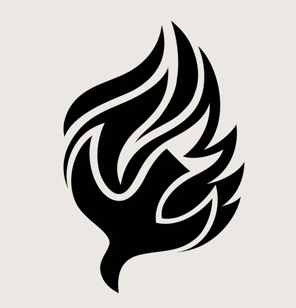 Holyspirit Tűz Jel Art Vektor Tervez — Stock Vector