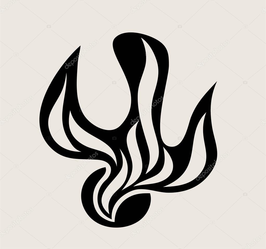 Holyspirit Fire Silhouette, art vector design 