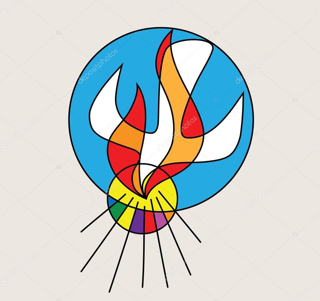 Holy spirit Logo, art vector design 