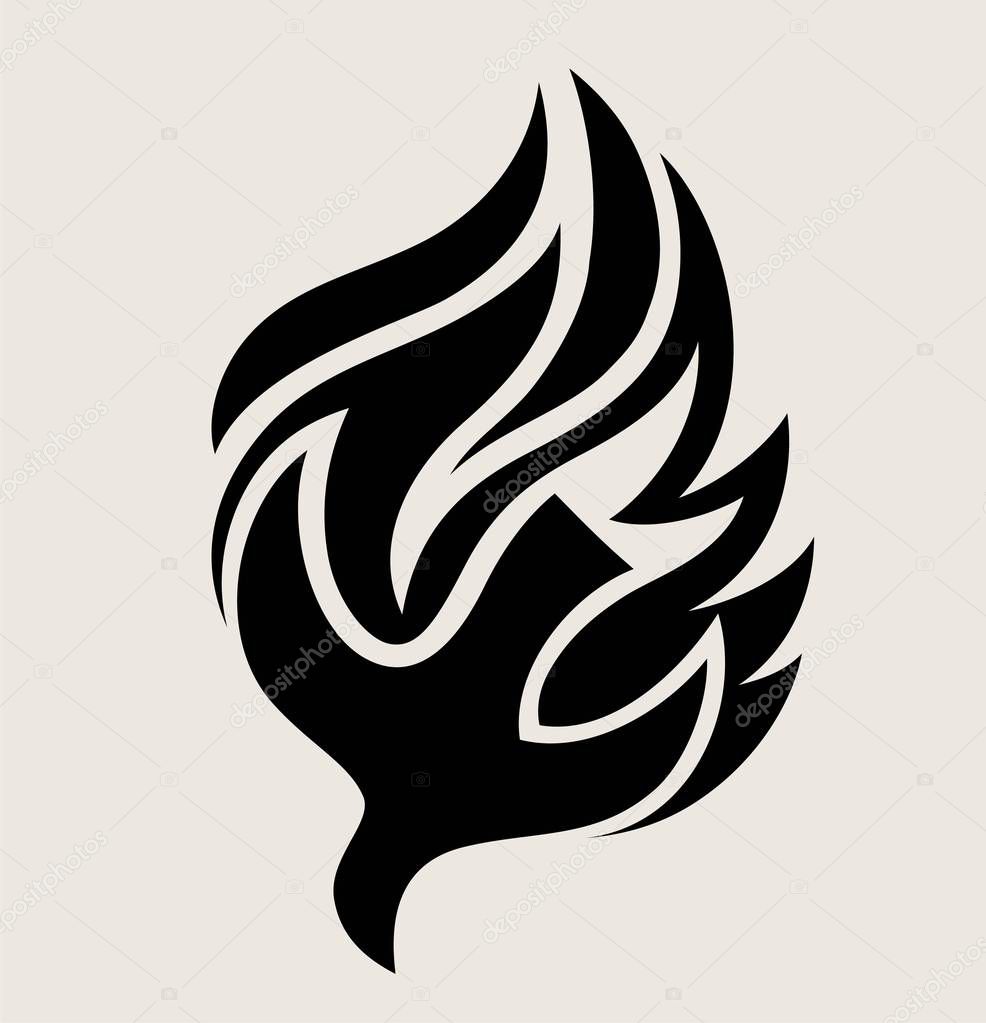 Holyspirit Fire Logo, art vector design 