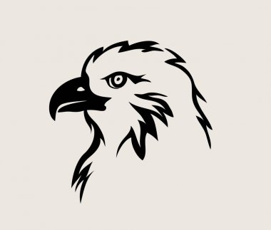 Kartal yüz kabile Logo, sanat vektör tasarımı 