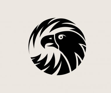 Daire kartal Logo, sanat vektör tasarımı 