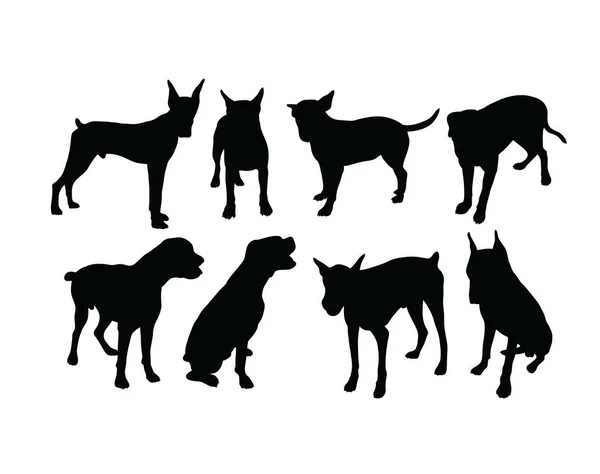 Siluetas Para Perros Diseño Vectores Arte — Vector de stock