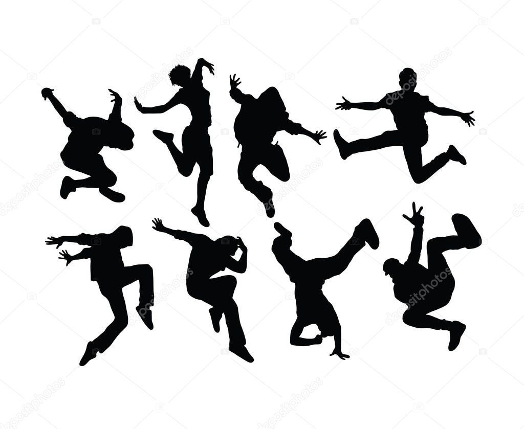 Hip Hop and Dance People Silhouettes, art vector design