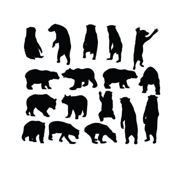 Bear Silhouettes, art vector design