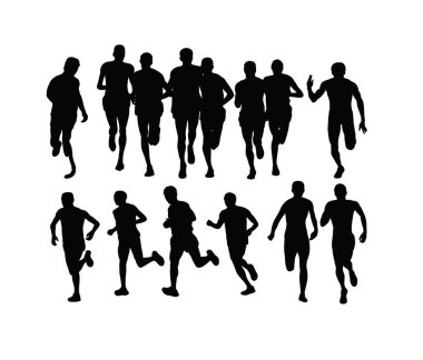 Running Silhouettes, art vector design