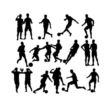Futbol Siluetleri, sanat vektör tasarımı