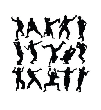 Hip Hop ve breakdance, sanat vektörü tasarımı