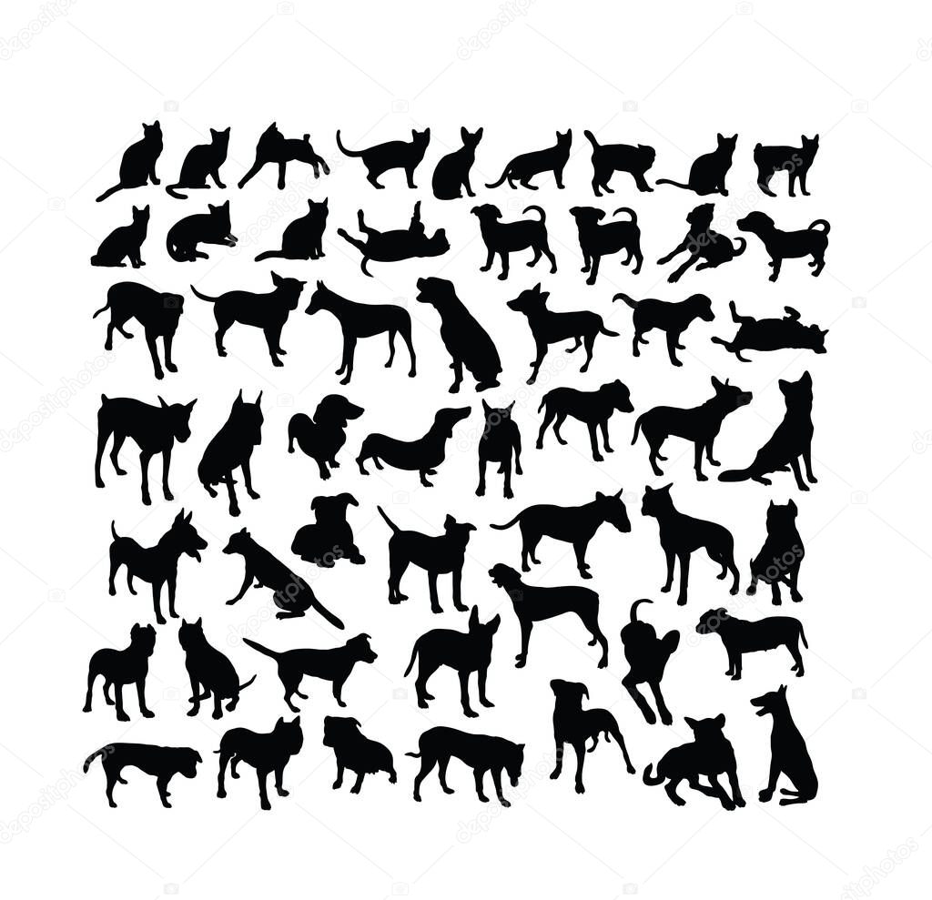 Pet Animal Silhouettes, art vector design