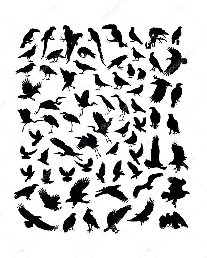 Bird Animal Activity Silhouettes, art vector design
