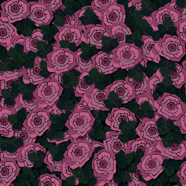 Red roses filled seamless repeating pattern — Stock Photo, Image