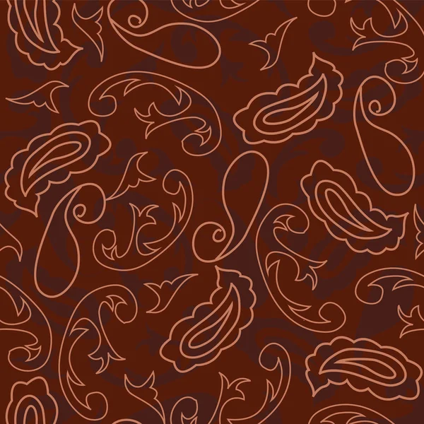 Paisleys granate patrón de repetición sin costuras — Vector de stock