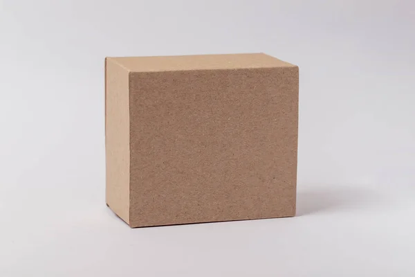 Доставка Макет Перемещения Упаковка Подарки Концепции Картонная Коробка Изолированы Белом — стоковое фото