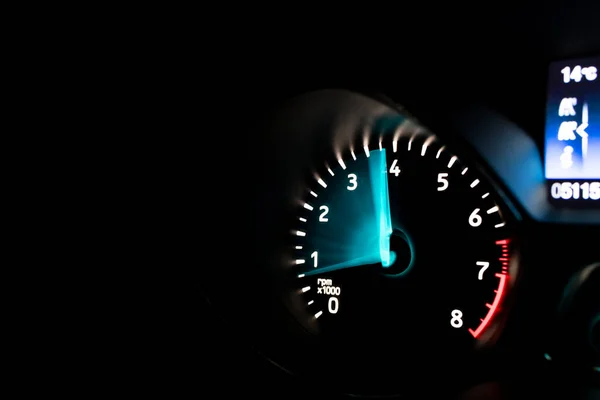 Close Car Speed Meter Car Speedometer — Stock Photo, Image