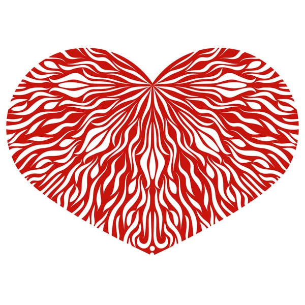 Орнаментальное сердце. Винтажный декоративный элемент дизайна для Валентина — стоковый вектор