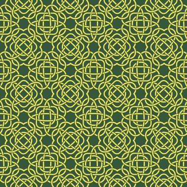 Yonca seamless modeli Celtic tarzı. Aziz Patrick günü endle
