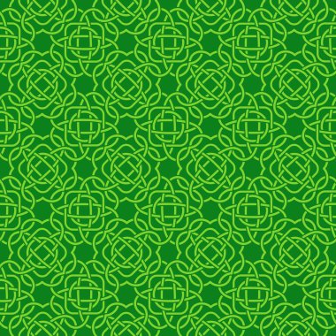 Yonca seamless modeli Celtic tarzı. Aziz Patrick günü endle