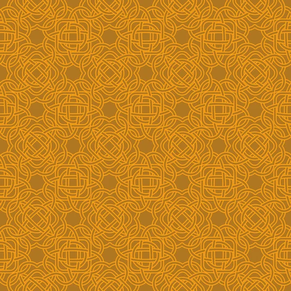 Motif celtique sans couture dans le style médiéval dans des tons orange chaud . — Image vectorielle