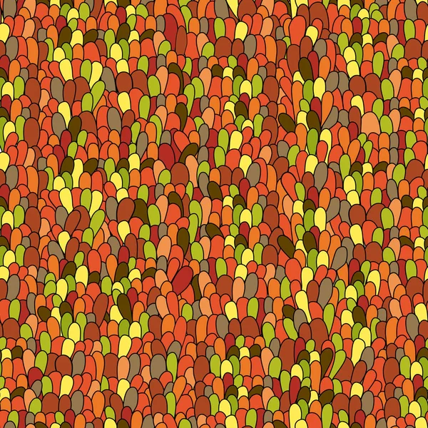 Smidig konsistens med kronblad, färg mosaik oändliga mönster. Hand — Stock vektor