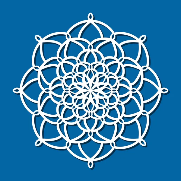 Векторні трафарет мереживні круглі Орнамент мандали з різьбленими ажурні — стоковий вектор