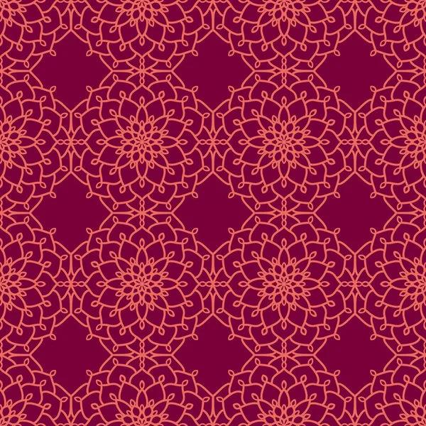 抽象的なシームレス パターン。ビンテージの幾何学的な東飾りパット — ストックベクタ