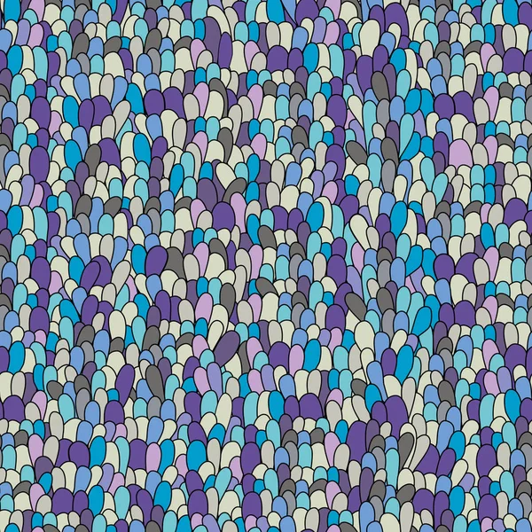 Бесшовная текстура с лепестками, цветная мозаика бесконечный узор. Рука — стоковый вектор