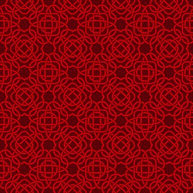 Kelt seamless modeli Ortaçağ tarzı. Karanlık ba üzerinde kırmızı dolaştırmak