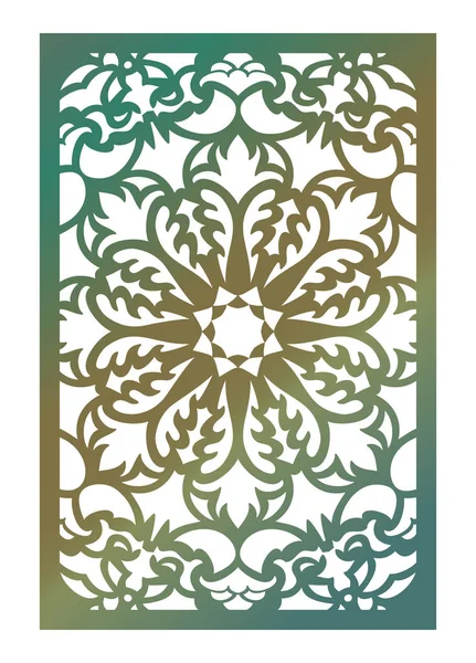 Vector Laser cut panel. Abstract Pattern template for decorative — Stock Vector