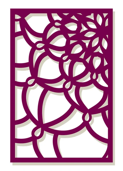 Vector Laser cut panel. Abstract Pattern template for decorative — Stock Vector