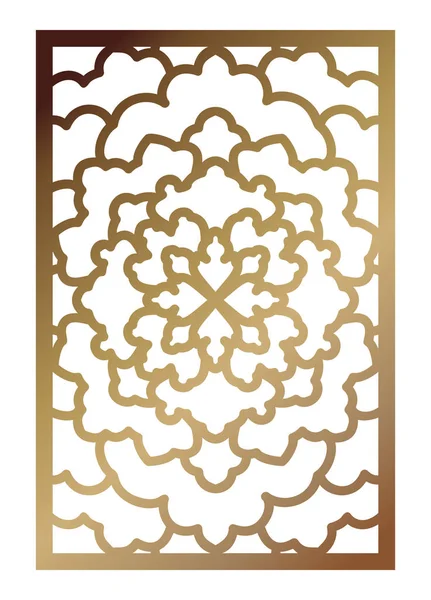 Vector Laser cut panel. Abstract Pattern template for decorative — Stock Vector