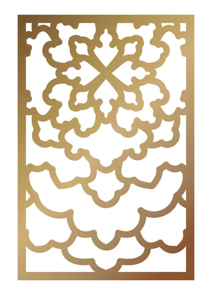 Panel de corte láser vectorial. Plantilla de patrón abstracto para decorativo — Vector de stock