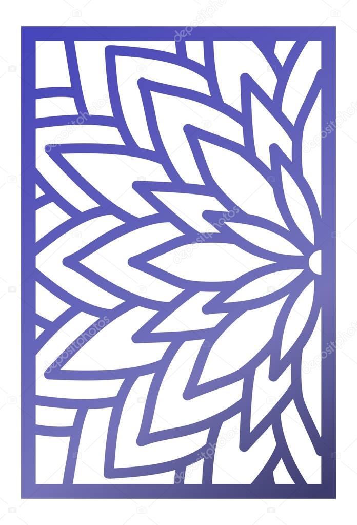 Vector Laser cut panel. Abstract Pattern template for decorative